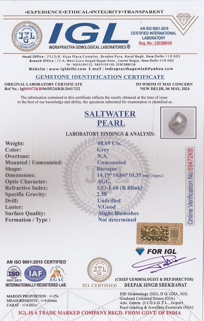 Venezuela Pearl (Moti) 8.69 Carats