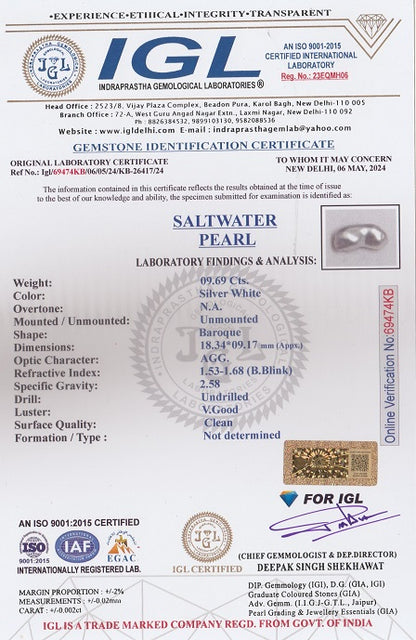 Venezuela Pearl (Moti) 9.69 Carats