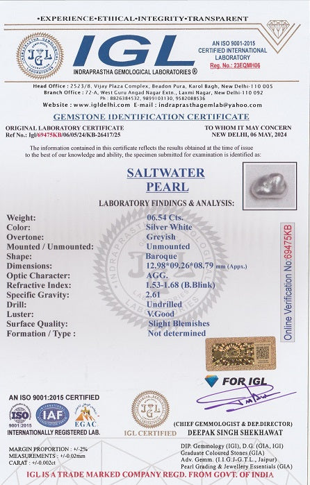 Venezuela Pearl (Moti) 6.54 Carats