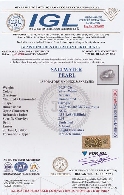 Venezuela Pearl (Moti) 6.54 Carats
