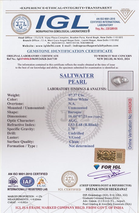 Venezuela Pearl (Moti) 7.37 Carats