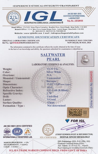 Venezuela Pearl (Moti) 12.31 Carats