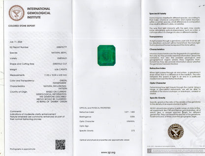 Natural Zambian Emerald (Panna) 6.06 Carats