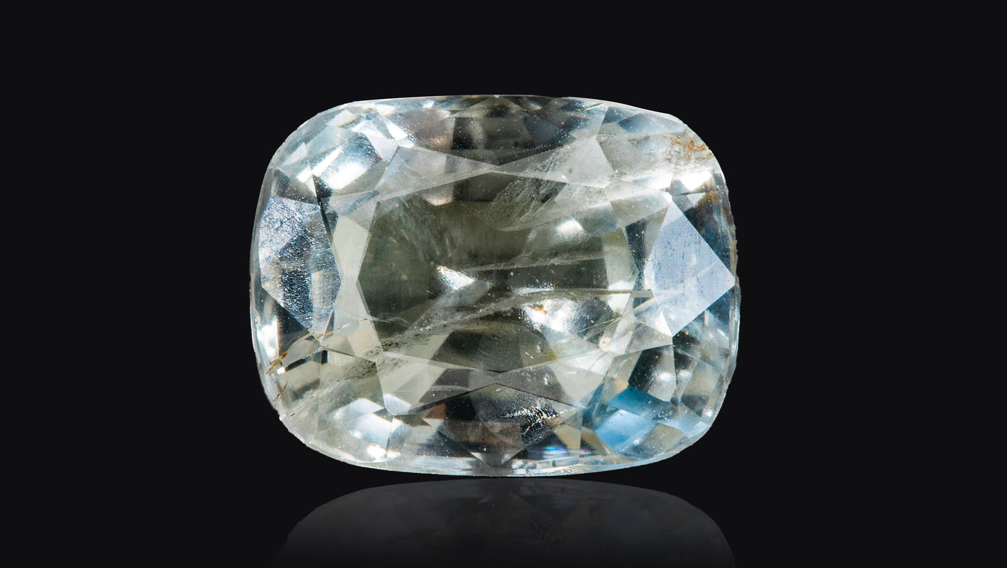 NATURAL WHITE SAPPHIRE 5.80 CARATS