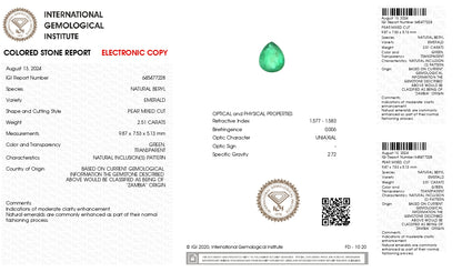 Natural Zambian Emerald (Panna) 2.51 Carats