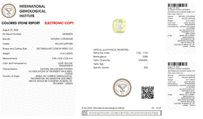 Natural Yellow Sapphire (Pukhraj) 4.15 Carats