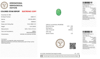 Natural Zambian Emerald (Panna) 5.39 Carats