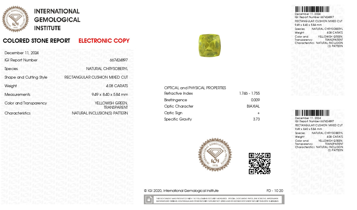 Natural Alexandrite 4.08 Carats