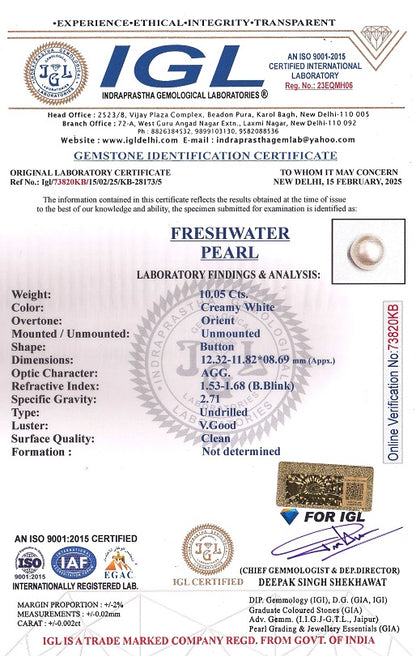 Fresh Water Pearl (Moti) 10.05 Carats