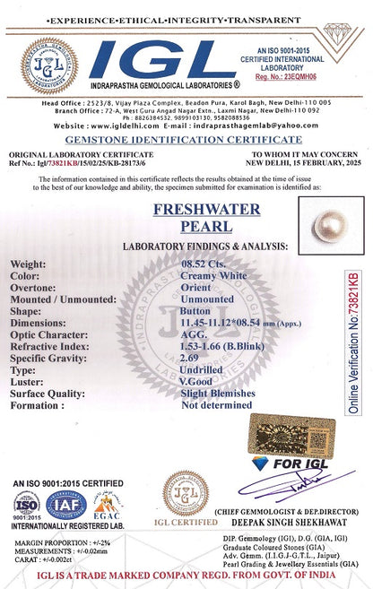 Fresh Water Pearl (Moti) 8.52 Carats