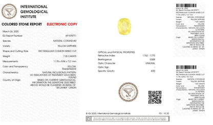 Natural Yellow Sapphire (Pukhraj) 7.35 Carats