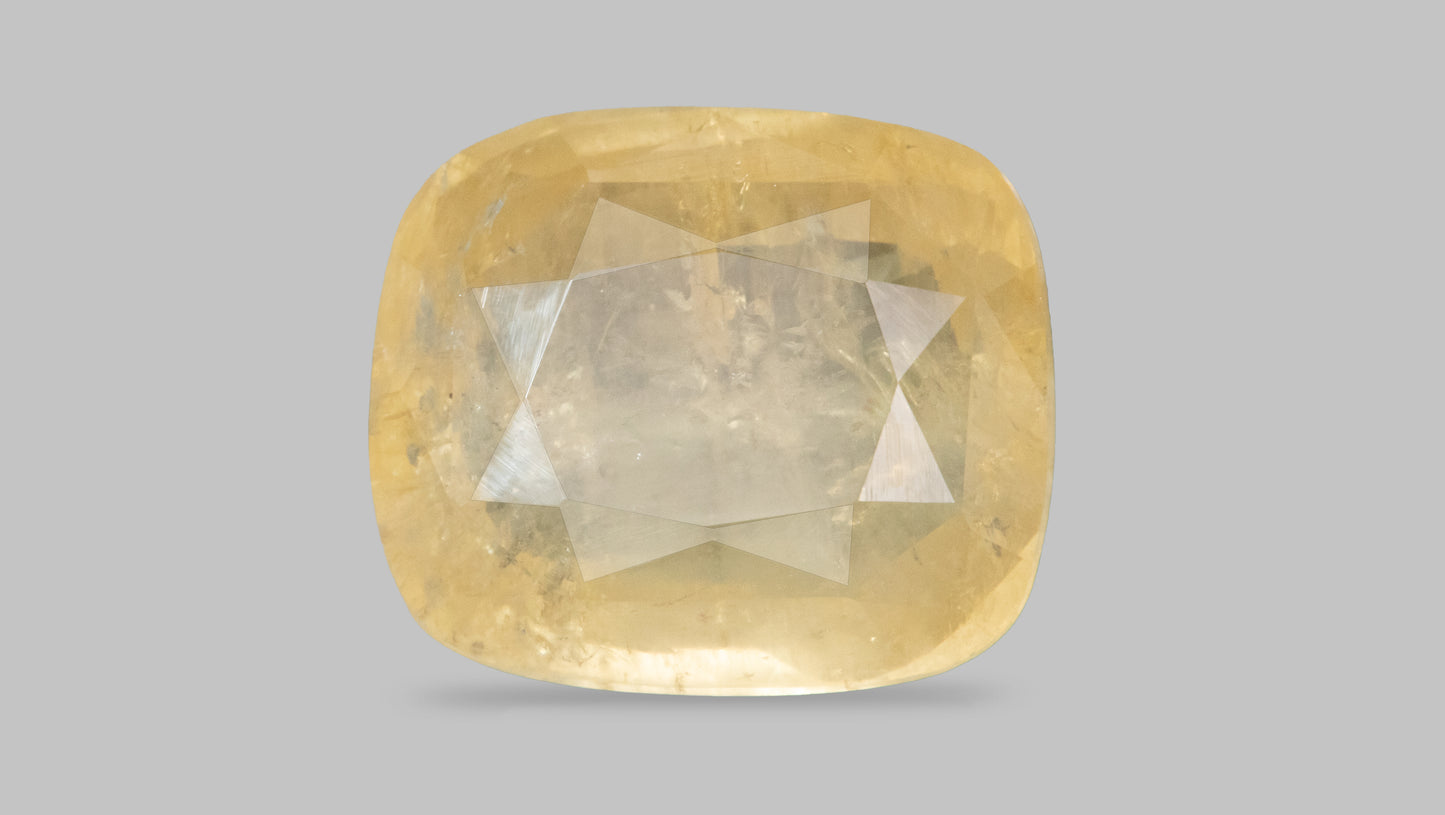 NATURAL YELLOW SAPPHIRE (PUKHRAJ) 10.21 CARATS