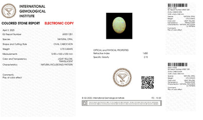 Natural Opal 3.70 Carats