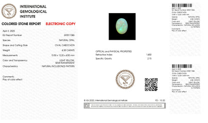 Natural Opal 4.38 Carats