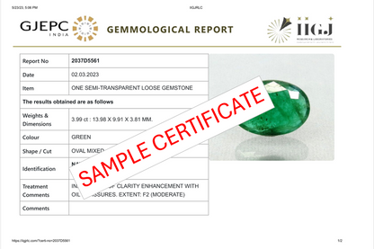 Natural Zambian Emerald (Panna) 5.62 Carats