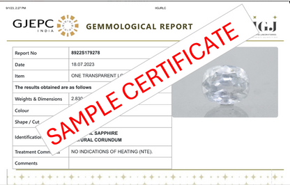 Natural Blue Sapphire (Neelam) 5.25 Carats