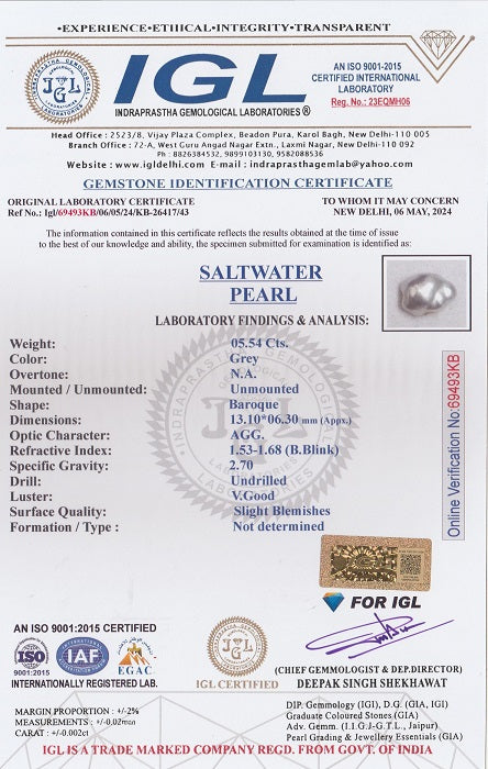Venezuela Pearl (Moti) 5.54 Carats