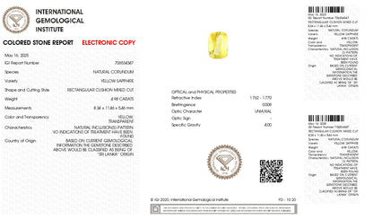 Natural Yellow Sapphire (Pukhraj) 4.98 Carats