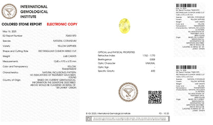 Natural Yellow Sapphire (Pukhraj) 6.48 Carats