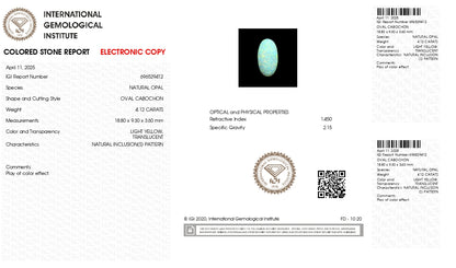 Natural Opal 4.12 Carats