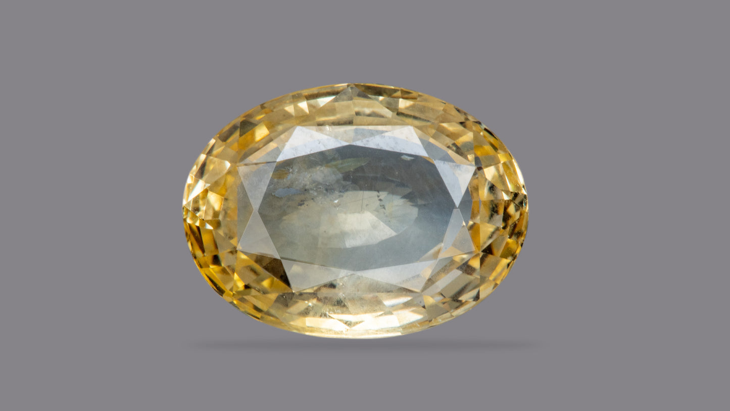 Natural Yellow Sapphire (Pukhraj) 6.22 Carats