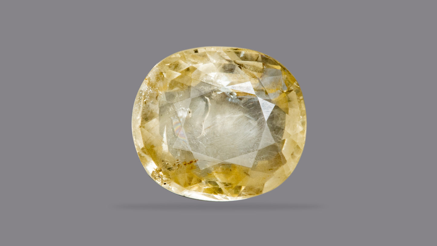 Natural Yellow Sapphire (Pukhraj) 7.76 Carats