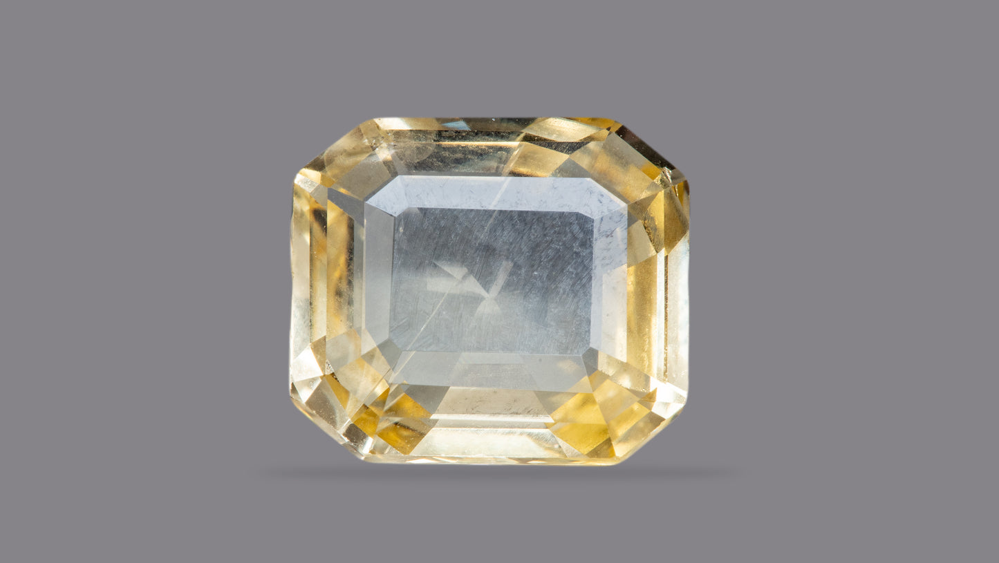 Natural Yellow Sapphire (Pukhraj) 7.08 Carats