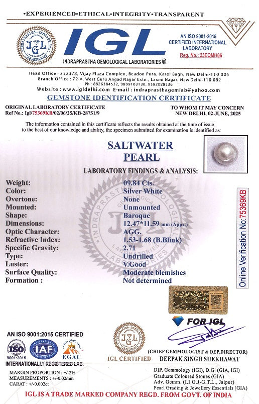 Natural Venezuela Pearl 9.84 Carats