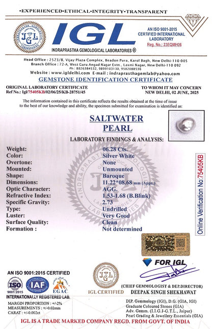 Natural Venezuela Pearl 6.28 Carats