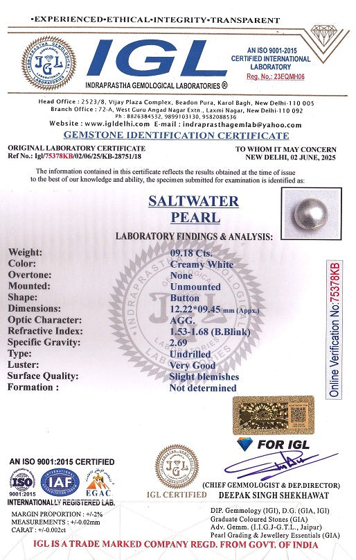 Natural Venezuela Pearl 9.18 Carats