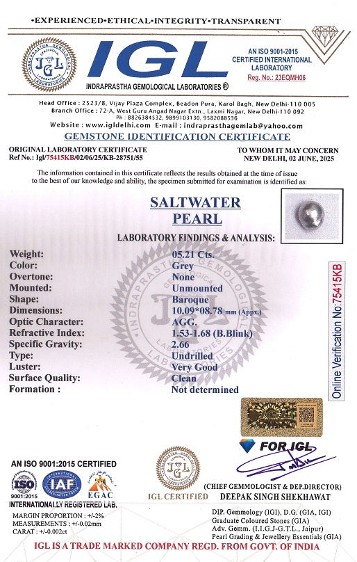 Natural Venezuela Pearl 5.21 Carats