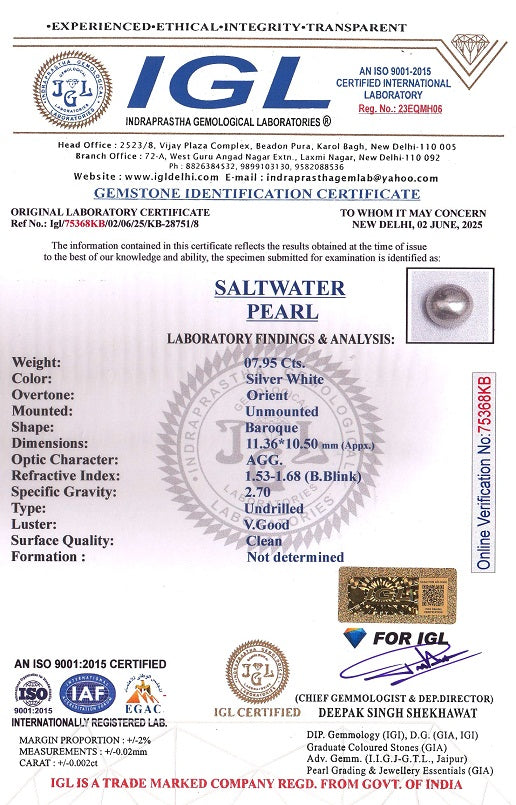 Natural Venezuela Pearl 7.95 Carats