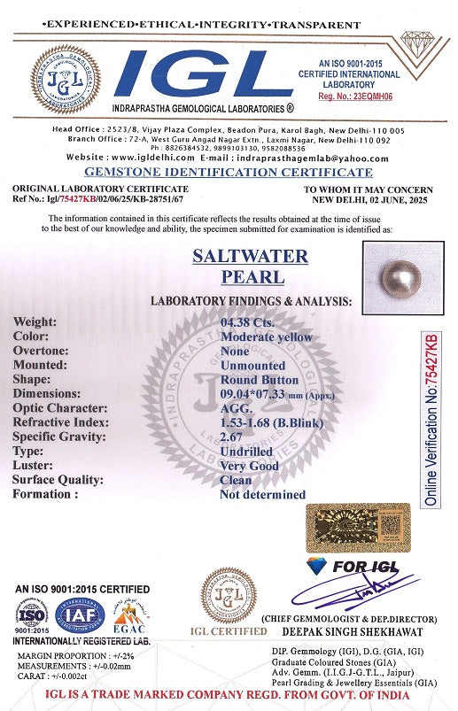Natural Venezuela Pearl 4.38 Carats