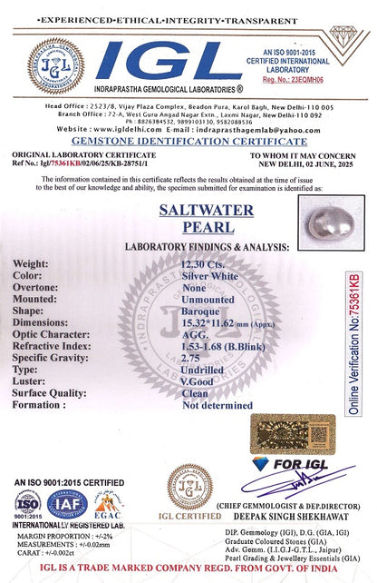 Natural Venezuela Pearl 12.30 Carats