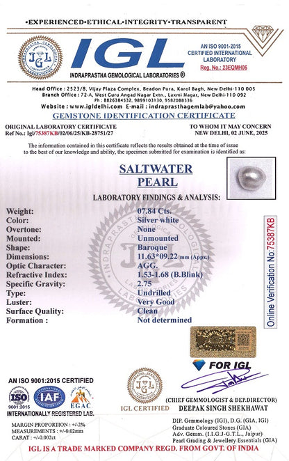 Natural Venezuela Pearl 7.84 Carats