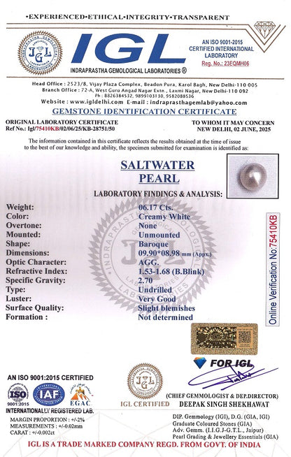 Natural Venezuela Pearl 6.17 Carats