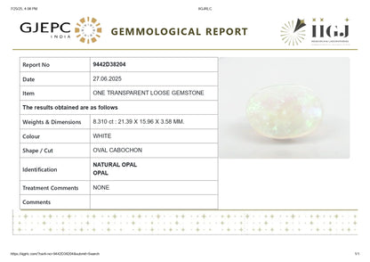 Natural Opal 8.31 Carats