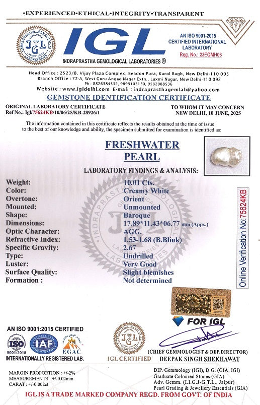 Venezuela Pearl (Moti) 10.01 Carats