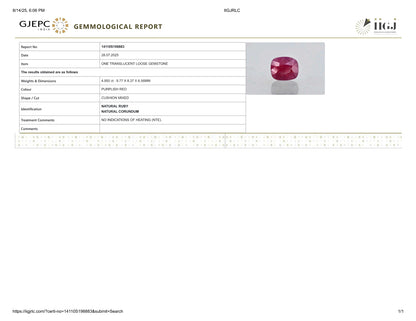 Natural Ruby (Manik) 4.95 Carats