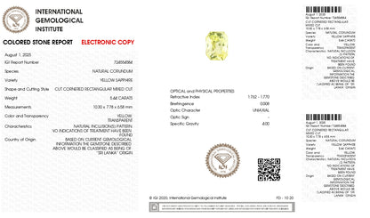 Natural Yellow Sapphire (Pukhraj) 5.44 Carats
