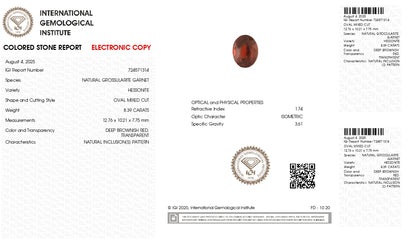 Natural Sri-Lankan Hessonite (Gomed) 8.39 Carats