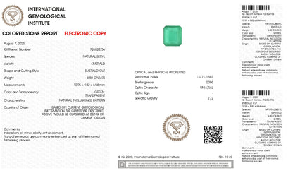 Natural Zambian Emerald (Panna) 6.50 Carats