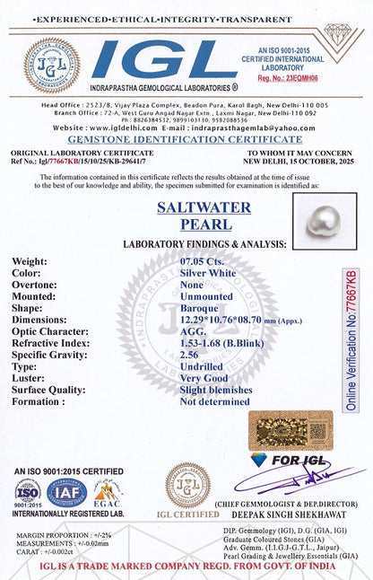 Natural Venezuela Pearl 7.05 Carats