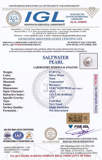 Natural Venezuela Pearl 7.09 Carats