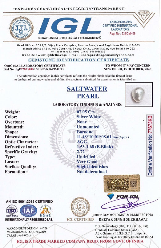 Natural Venezuela Pearl 7.05 Carats