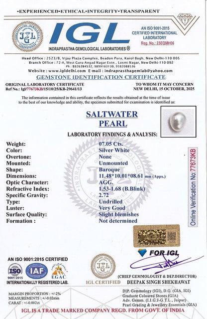 Natural Venezuela Pearl 7.05 Carats