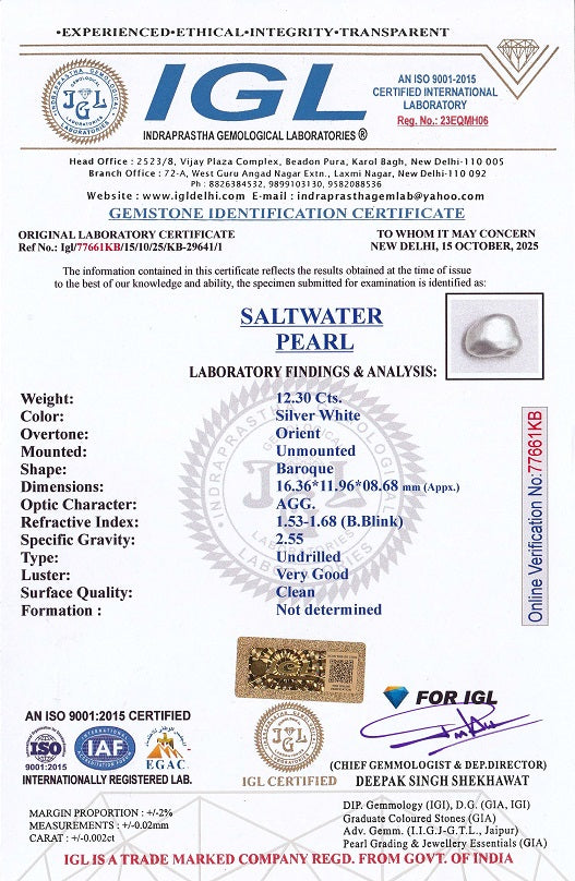 Natural Venezuela Pearl 12.30 Carats