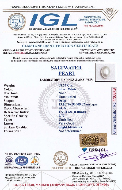 Natural Venezuela Pearl 8.53 Carats