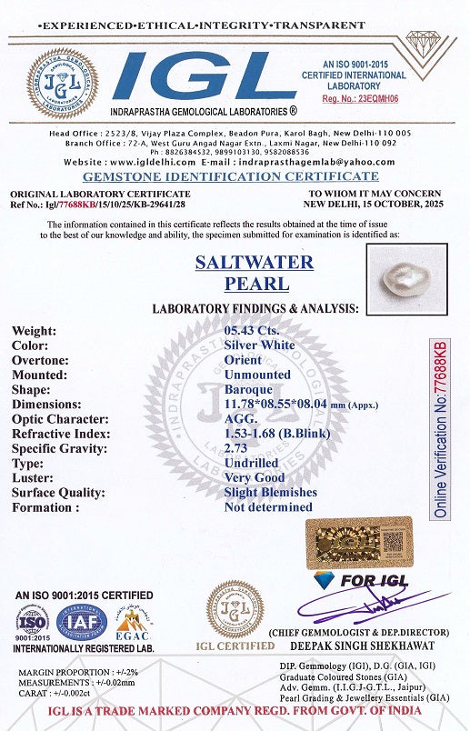 Natural Venezuela Pearl 5.43 Carats