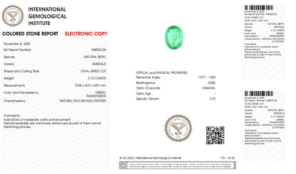 Natural Zambian Emerald (Panna) 3.12 Carats